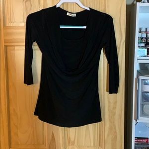 Black 3/4 sleeve blouse